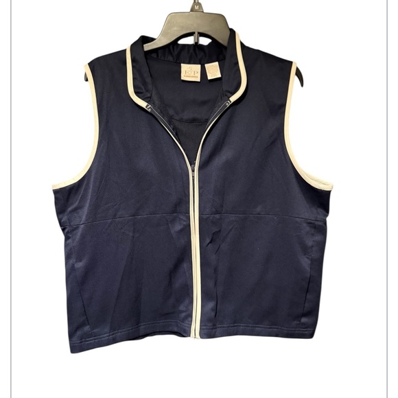 EP Pro Jackets & Blazers - EP Pro Navy Vintage Zip Vest – Women’s Large